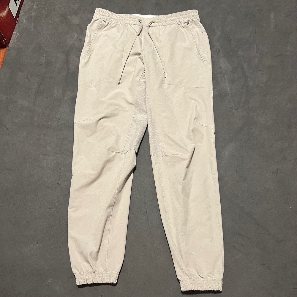 Lululemon License To Train Textured Beige‎ Jogger Gym Mens Large - Picture 2 of 6